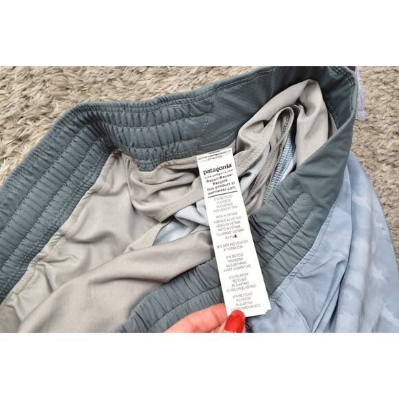 Patagonia Women's Size S Gray Athletic Shorts - Polyester Drawstring Pockets - Picture 4 of 7